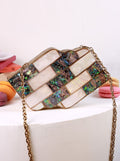 Jean Mother of Pearl Brass Clutch