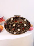 Rhea Brass Clutch