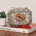Burj Embellished Agate Stone Clutch