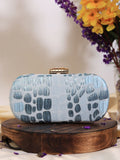 Coral Long Blue Clutch