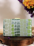 Coral Sleek Green Clutch