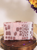 Coral Sleek Pink Clutch