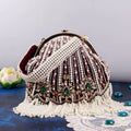 Frida Batua Bag with Detachable Handle - Maroon