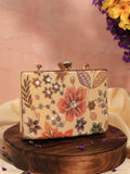 Petal Beige Casket Clutch