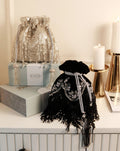 Rangreza Combo- Keisha Black Tassle Potli and Sharda Silver Potli Bag
