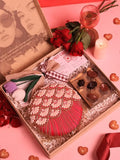 Sweet-Flower Gift Set - Irsa Clutch with Flower & Chocolate (Set of 3)