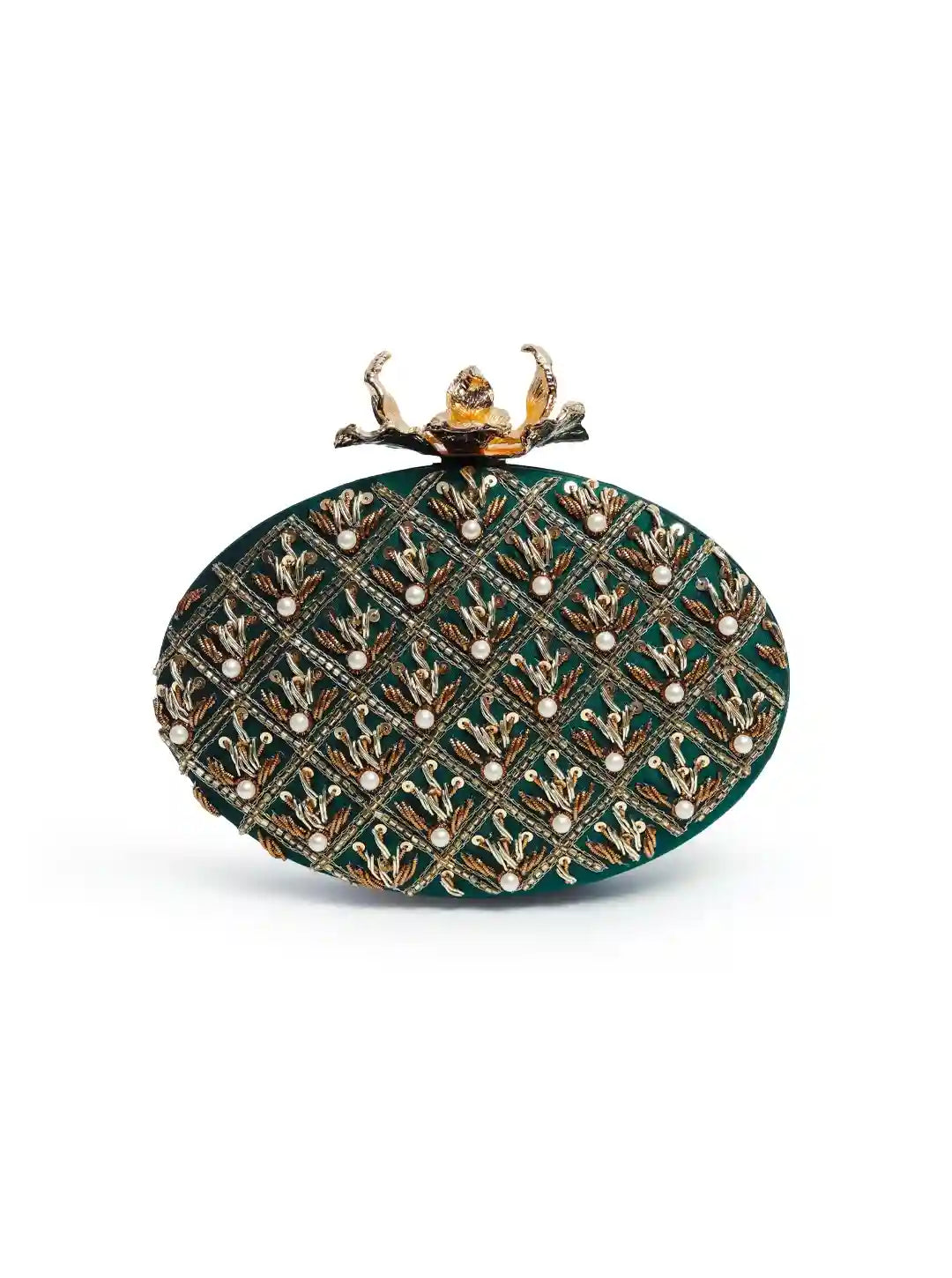 Zafraan Hand Embroidered Clutch