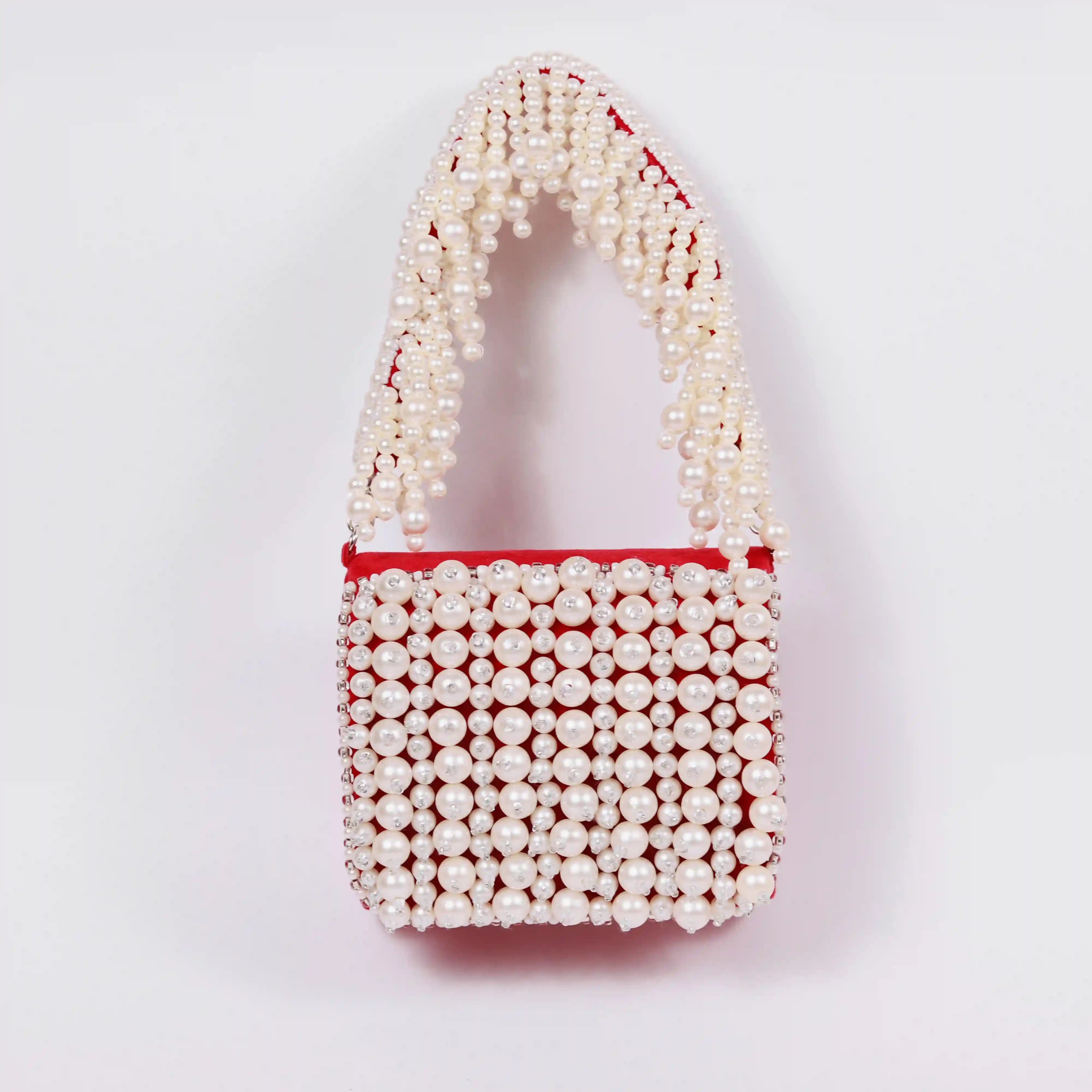 Jade Mini Bag with Embroidered Handle