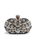 Elizah Black Zardozi Hand Embroidered Clutch