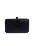 Glitz Black Hand Embroidered Party Clutch