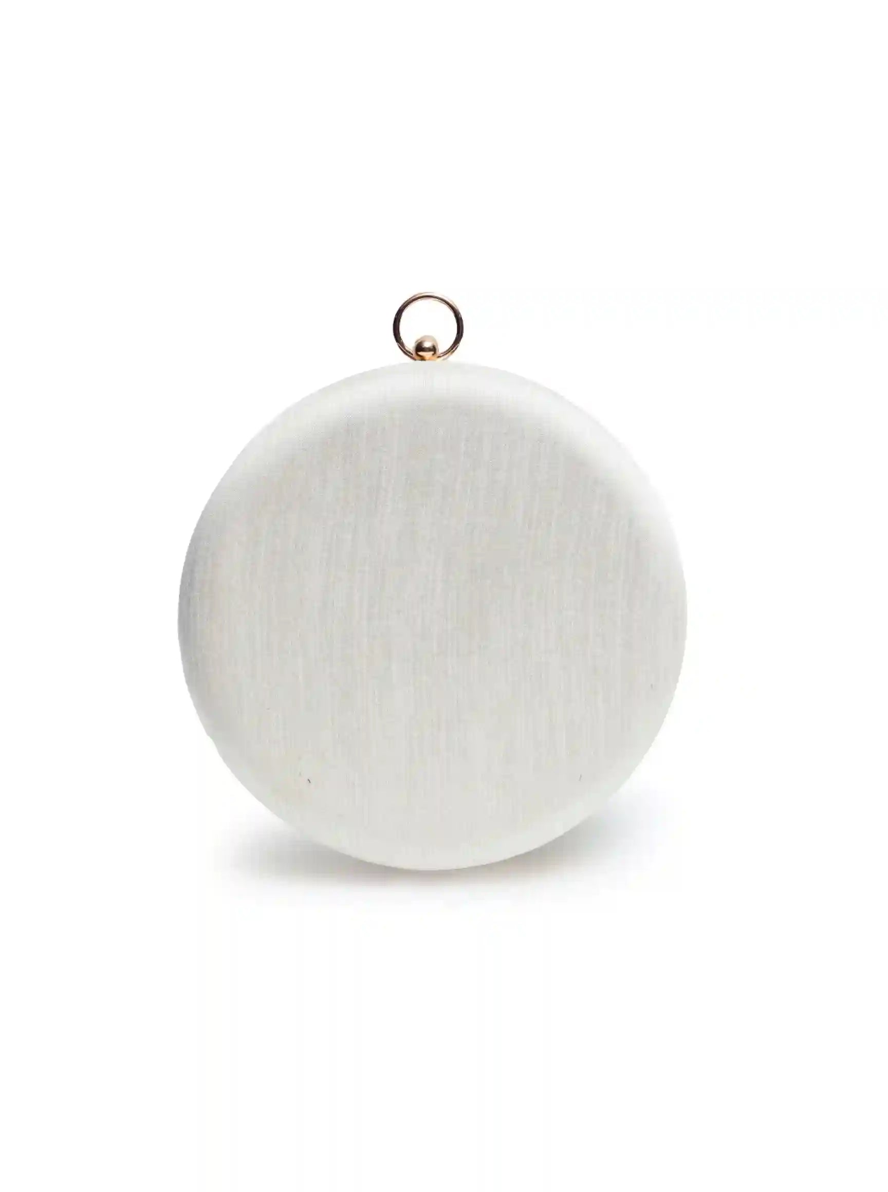 Gauhar All White Pearl Hand Embroidered Clutch