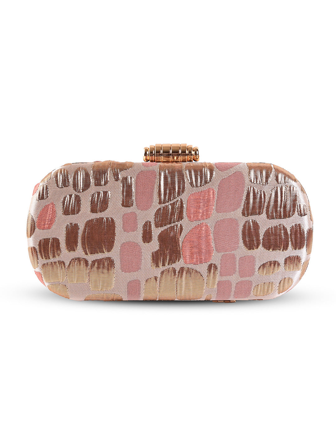 Coral long peach clutch bag by The Tan Clan with a sleek design and elegant finish, perfect for evening or formal occasions.
