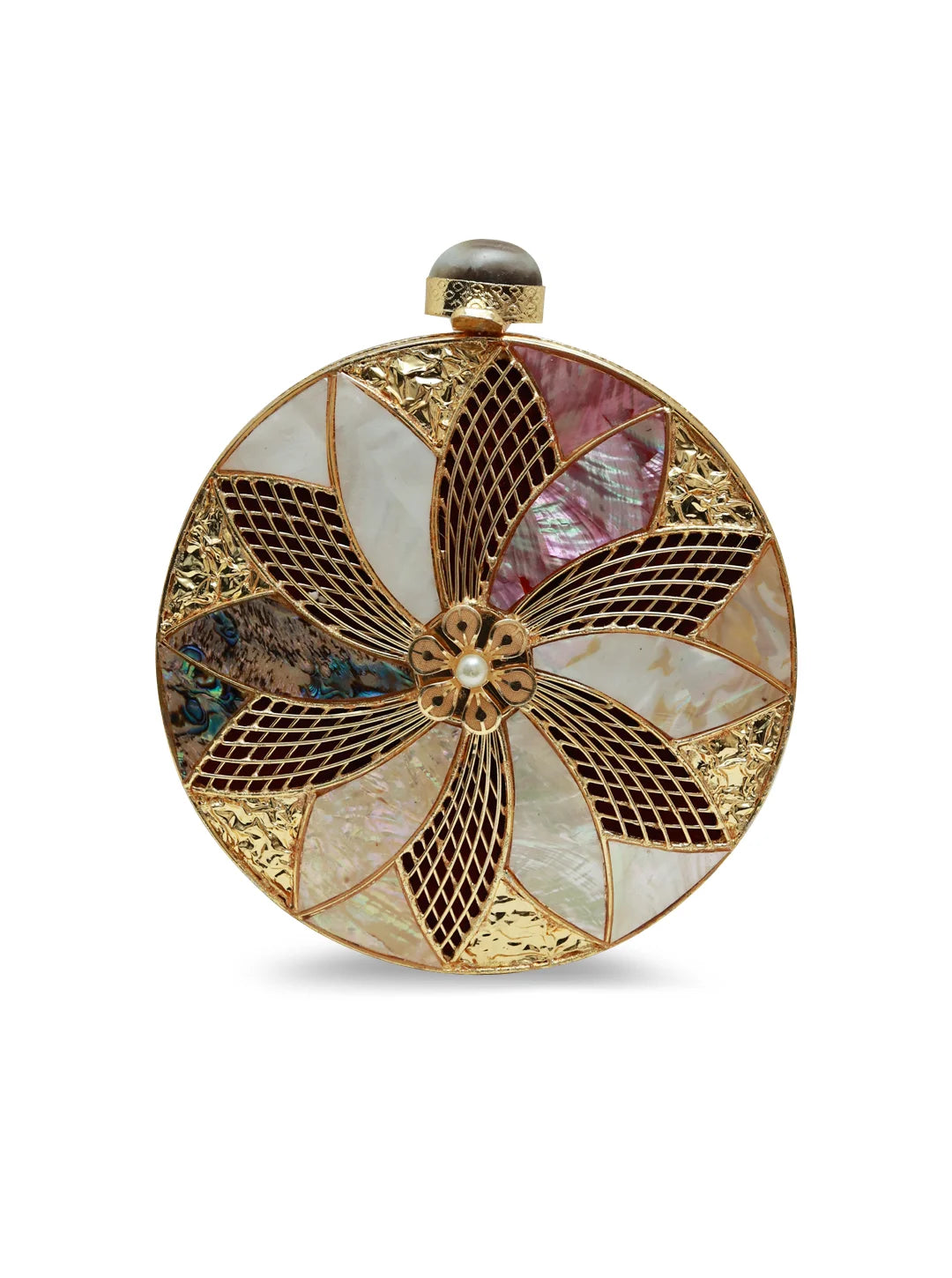 Lisa Golden Brass Clutch