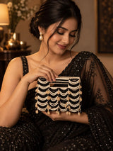 Lara multicolor handcrafted beaded bag by THE TAN CLAN with intricate beadwork and a compact, stylish design.