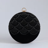 Rajwada hand-embroidered clutch bag by The Tan Clan featuring intricate traditional embroidery and elegant design.