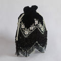 Keisha Black Tassle Potli with Handle