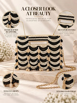 Lara multicolor handcrafted beaded bag by THE TAN CLAN featuring vibrant beadwork and a compact, stylish design.
