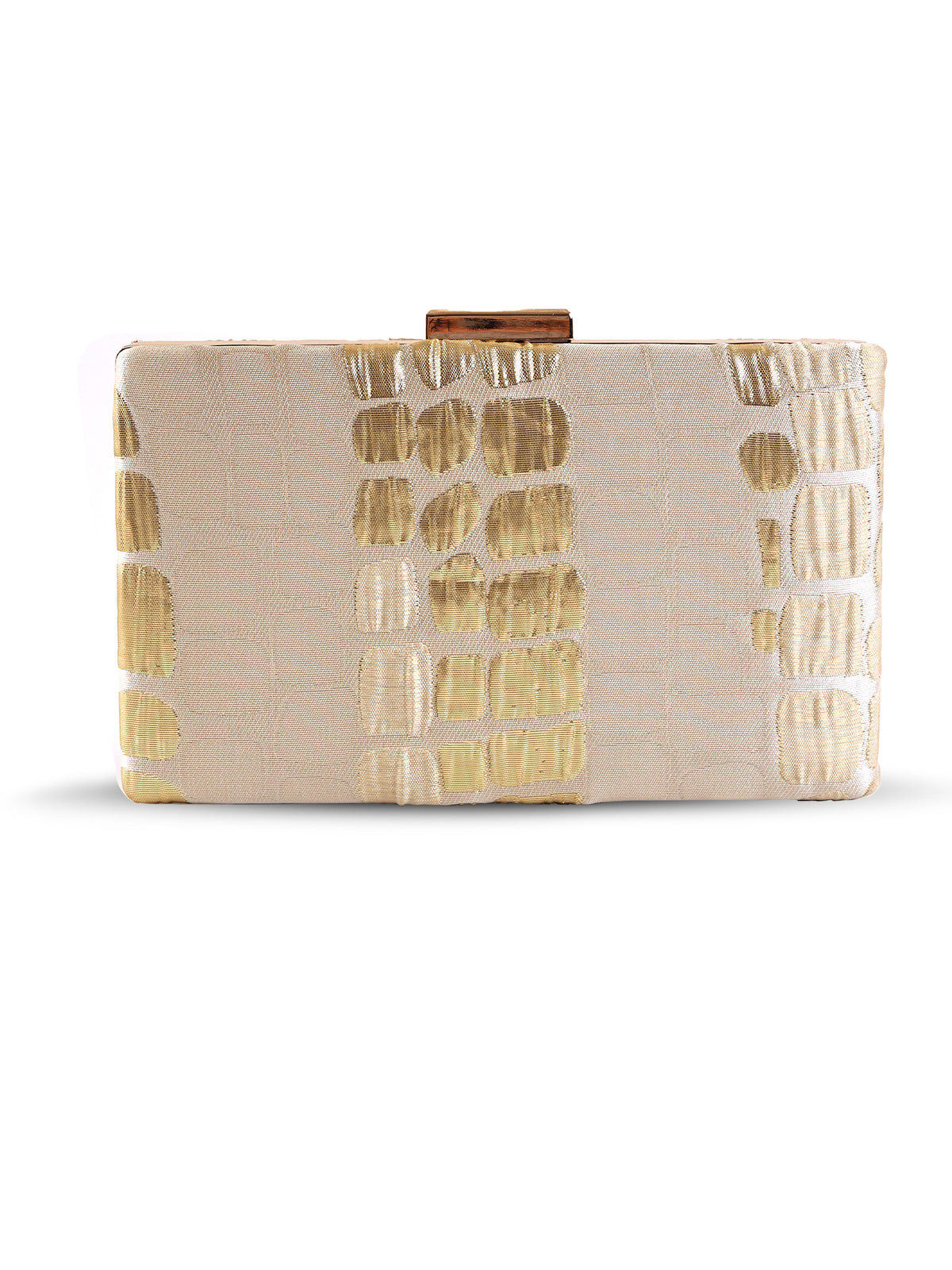 Beige coral clutch bag from The Tan Clan featuring a sleek design and compact size, ideal for evening or casual occasions.