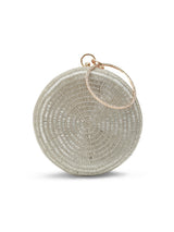 Glitz Round Silver Clutch