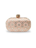 Inaara Peach Oval Clutch