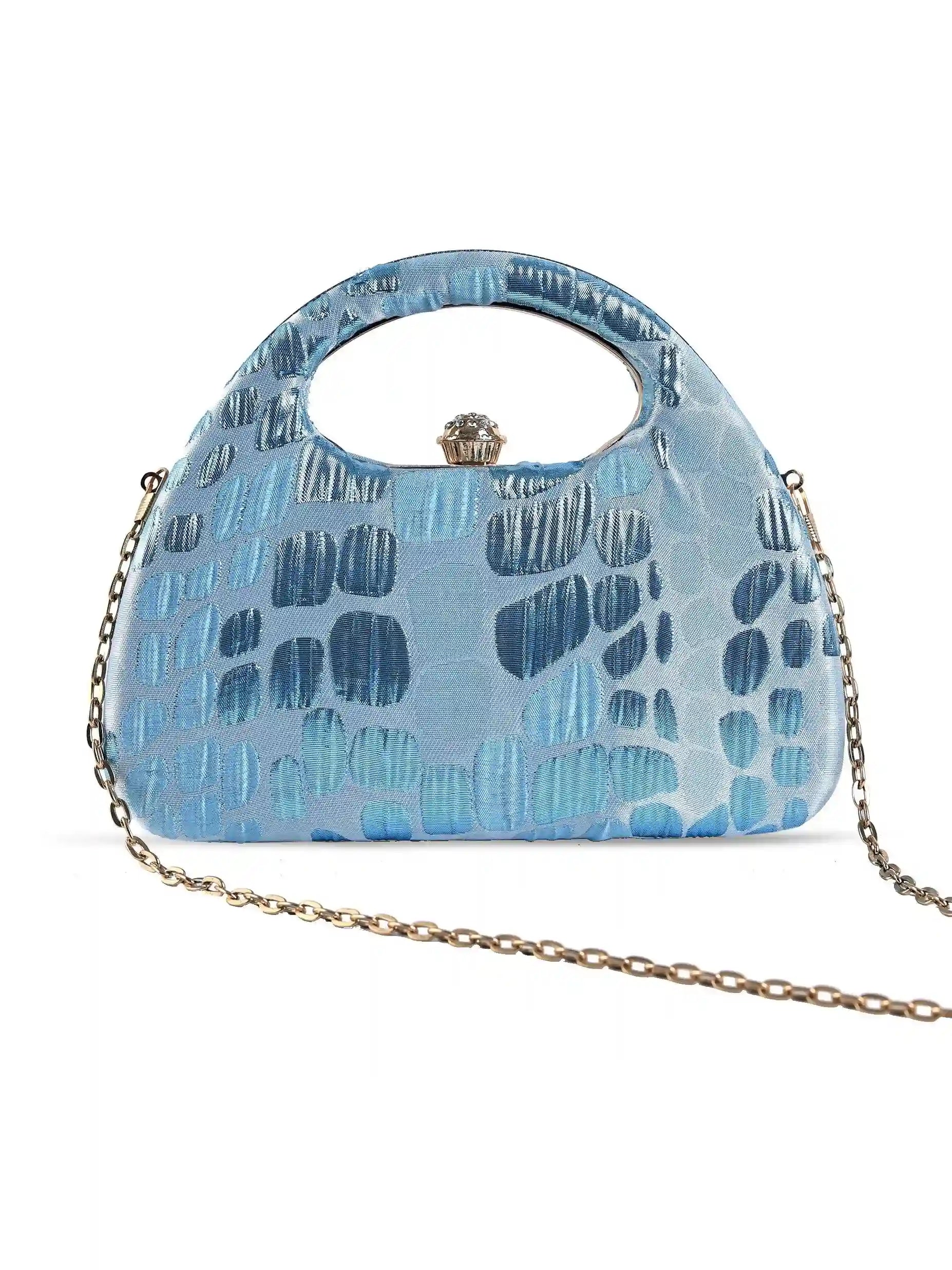 Coral Arc Blue Clutch