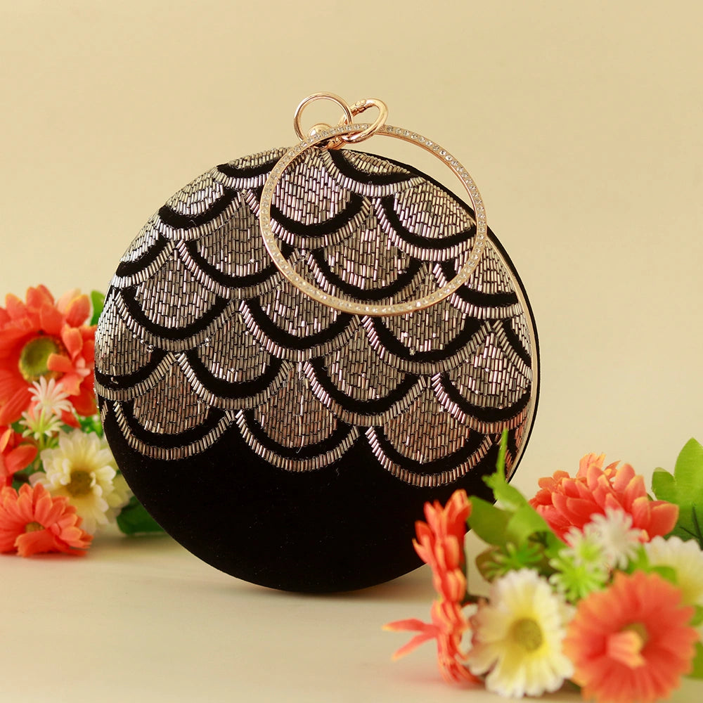 Rajwada Hand Embroidered Clutch