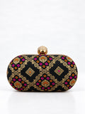 Mahi Black Oval Clutch