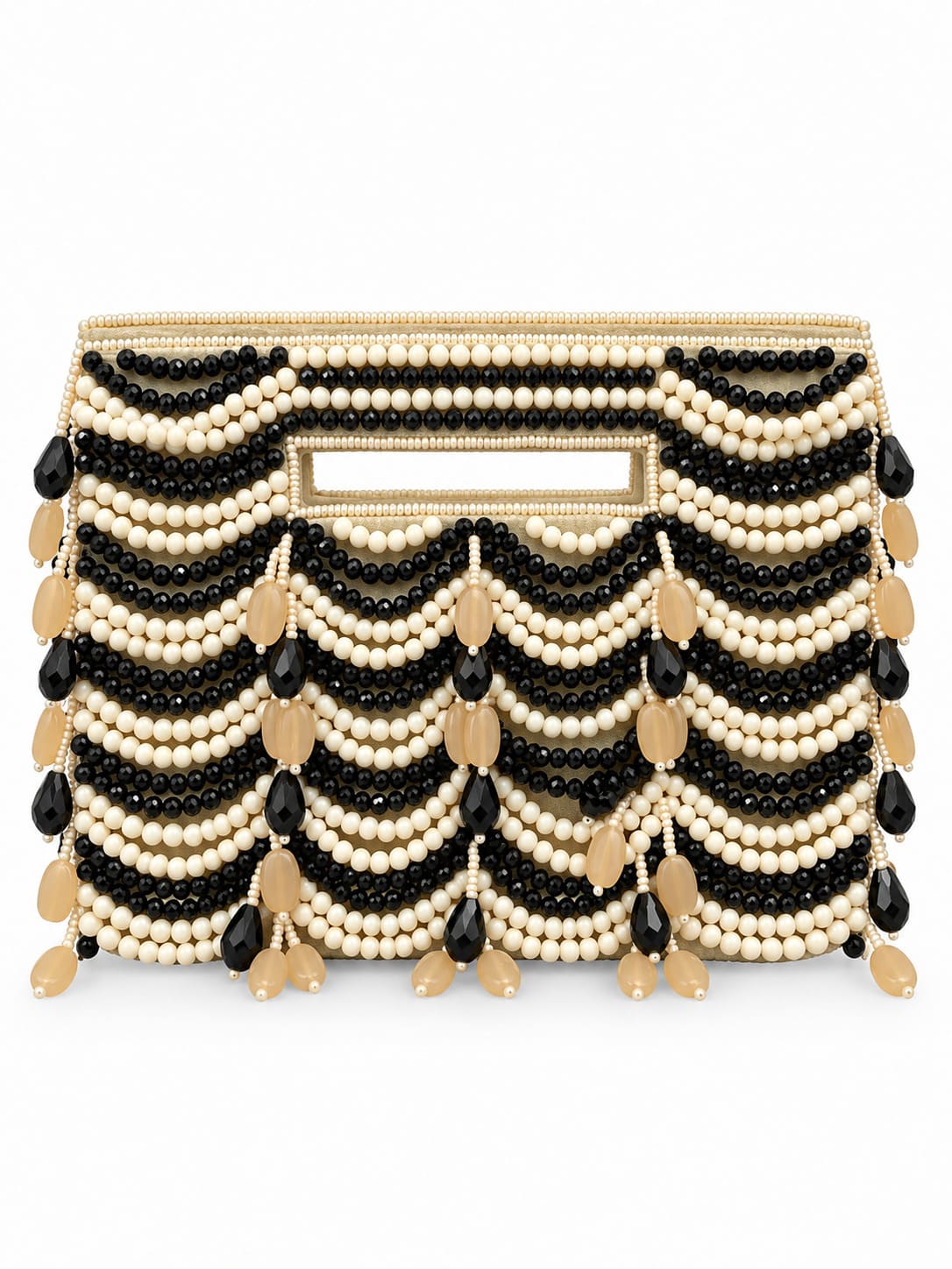 Lara multicolor handcrafted beaded bag by THE TAN CLAN with intricate beadwork and a compact design for stylish accessories