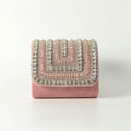 Nysa Pink Mini Bag with Embroidered Handle