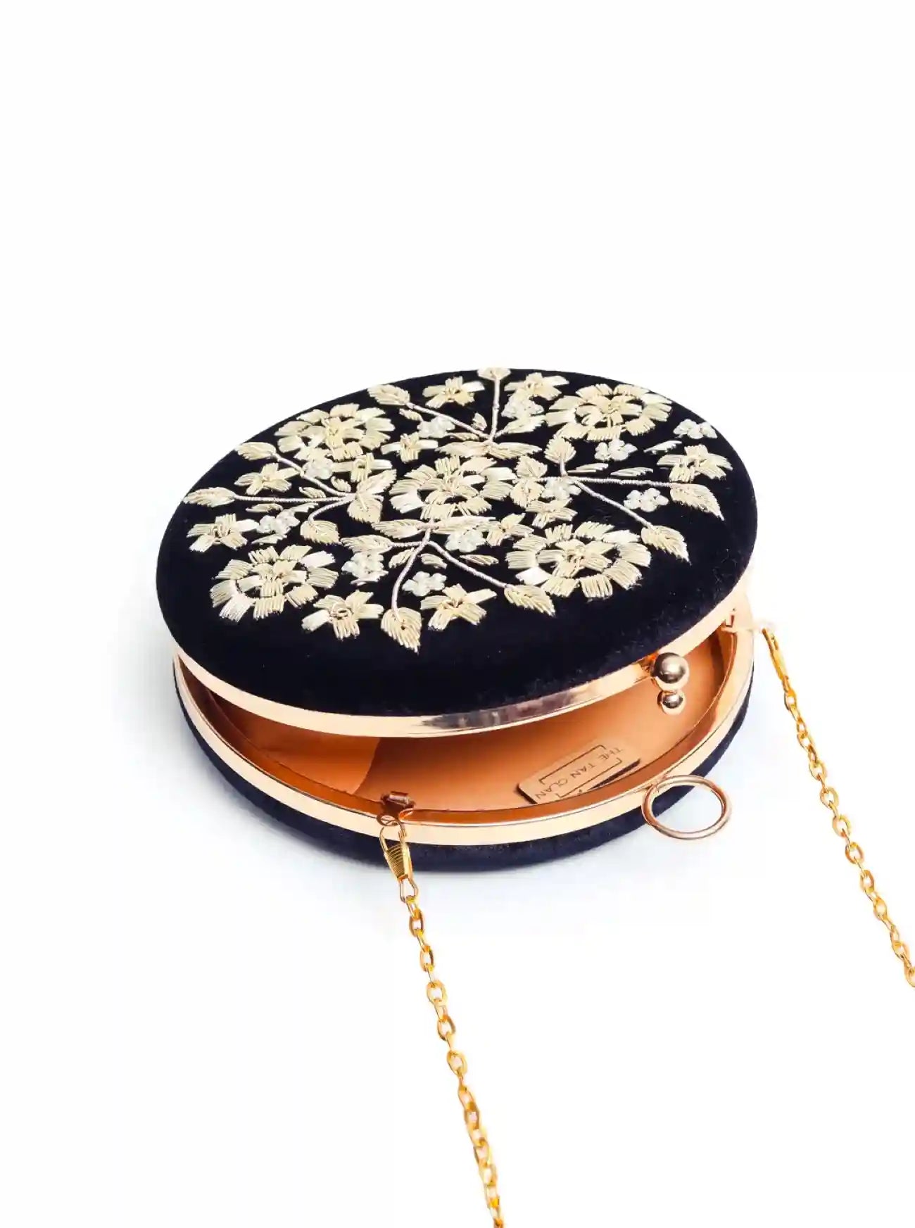 Shalimar Black Hand Embroidered Clutch