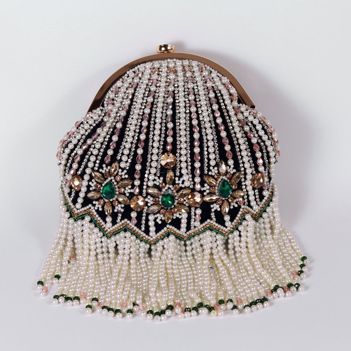 Black Frida Batua bag with detachable handle by The Tan Clan, showcasing its stylish design and versatile carry options.