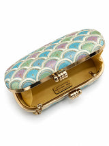 Veda Long Embroidered Clutch by THE TAN CLAN with intricate embroidery and elegant design, perfect for evening occasions