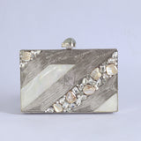 Aisha Embellished Mother of Pearl Clutch