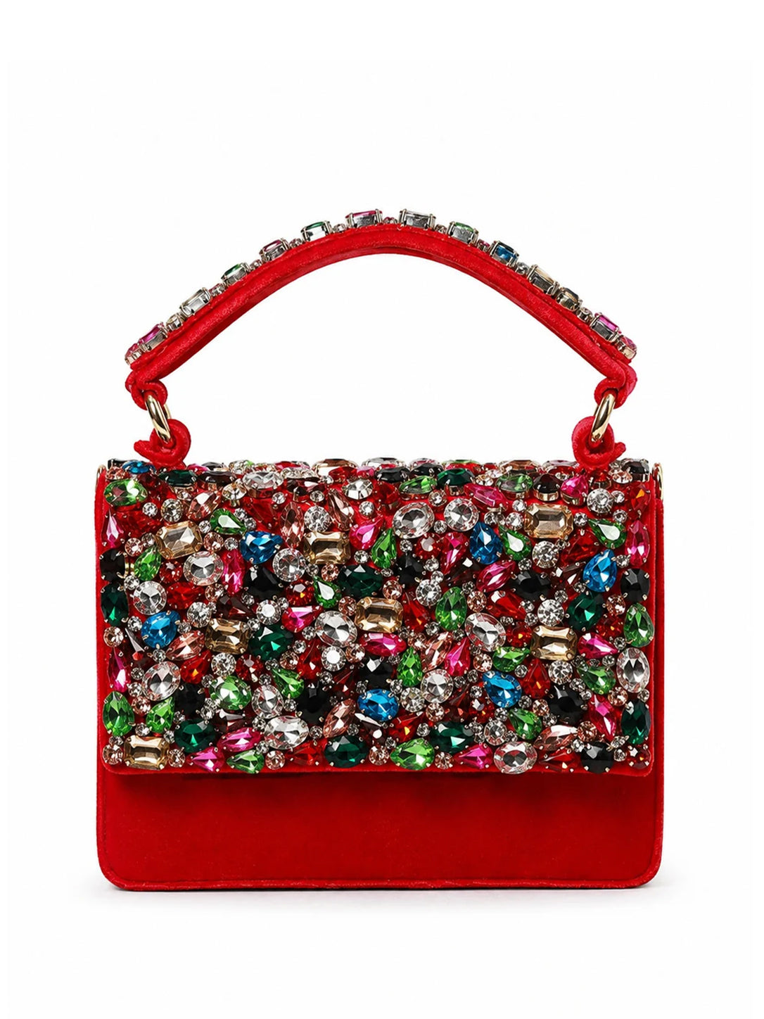 Red Kylie flap over bag by The Tan Clan, stylish leather flap bag with gold hardware and adjustable strap.