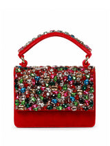 Red Kylie flap over bag by The Tan Clan, stylish leather flap bag with gold hardware and adjustable strap.