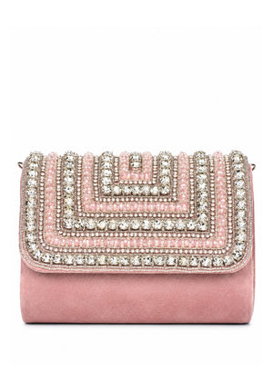 Nysa Embellished Flap over Clutch Bag