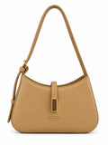 Dune Camel Textured Baguette Shoulder Bag with Adjustable Strap