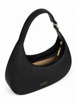 Blair Black Croc Textured Shoulder Bag