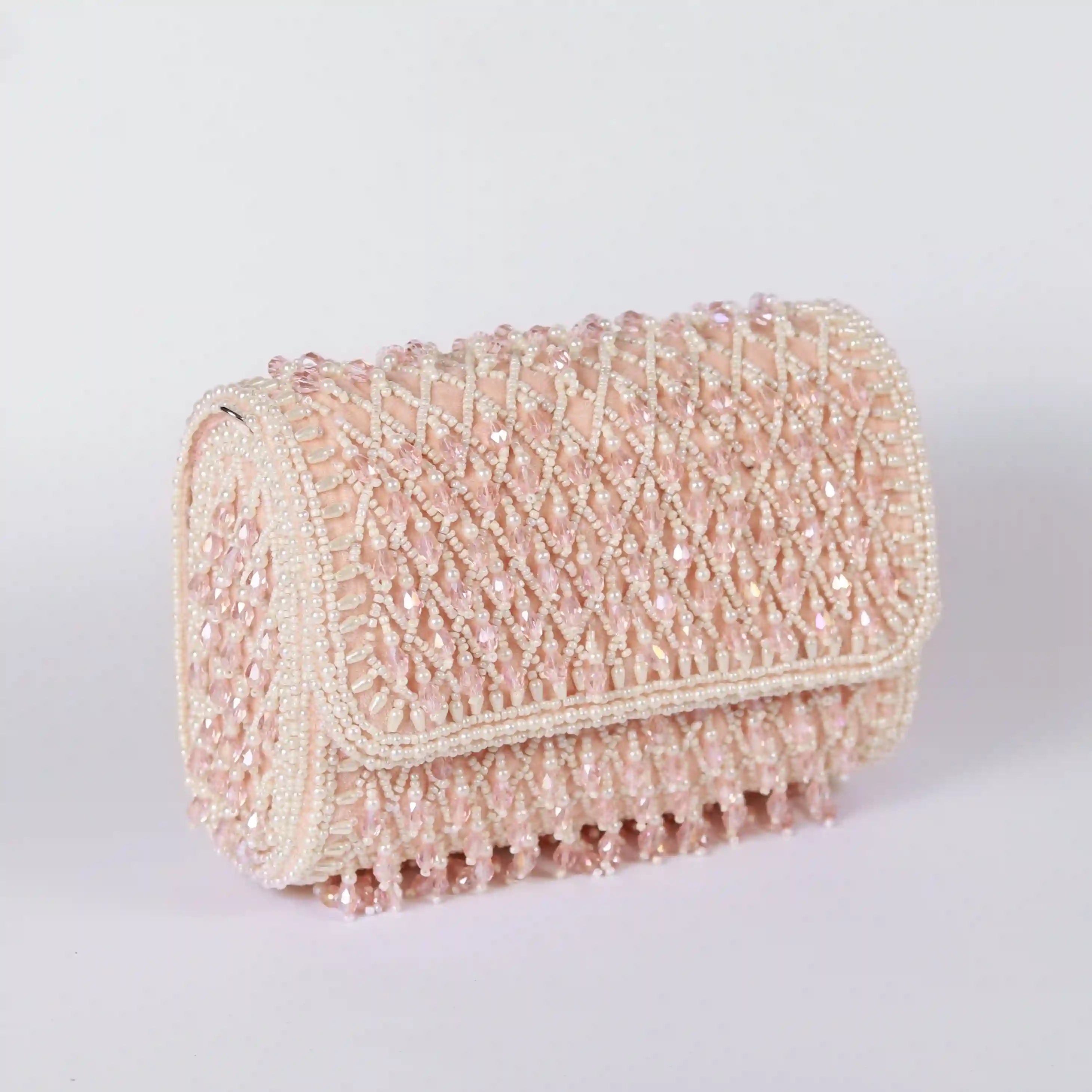 Blush Flap Over Bag with Handle