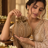 Swarn Hand Embroidered Mini Lotus Potli DBP