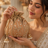 Pushp Zardozi Embroidered Mini Lotus Potli DBP
