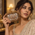 Burj Embellished Agate Stone Clutch DBP