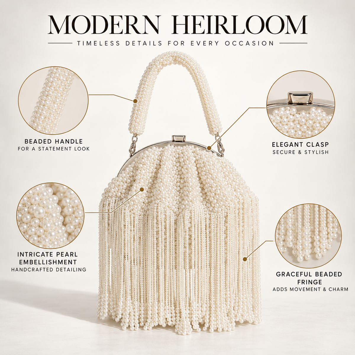 Pearl Batua Bag with Tassels DBP