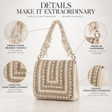 Nysa White Mini Bag with Embroidered Handle DBP