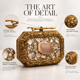 Burj Embellished Agate Stone Clutch DBP