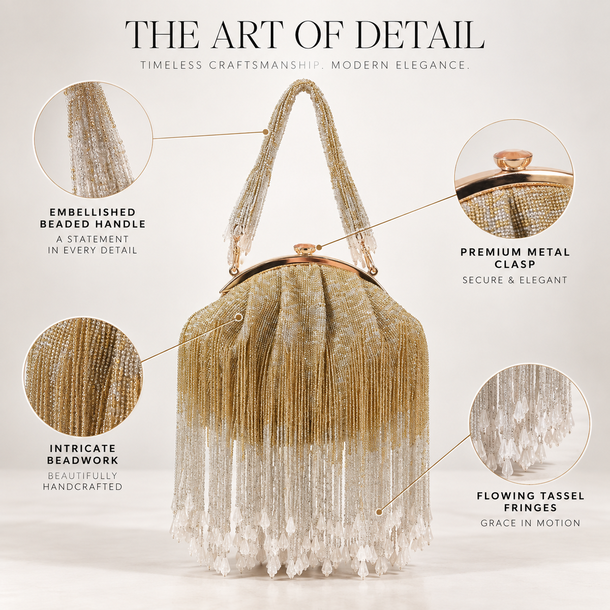 Amour Batua Bag with Detachable Handle DBP