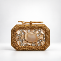 Burj Embellished Agate Stone Clutch DBPP