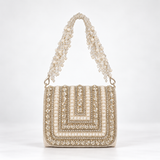 Nysa White Mini Bag with Embroidered Handle DBP