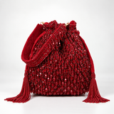 Rosa Potli Bag with Handle - Red DBP