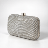 Glitz Silver Hand Embroidered Party Clutch DBP
